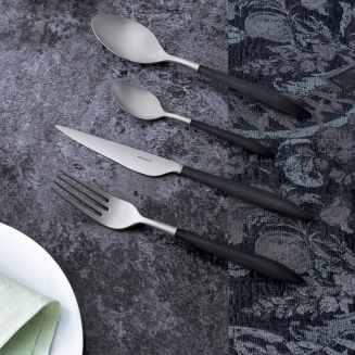 Zestaw obiadowy łyżka i widelec Casa Bugatti Ares Black Matt - 5