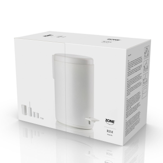 Kosz łazienkowy na śmieci Zone Denmark Rim White 3l - 3