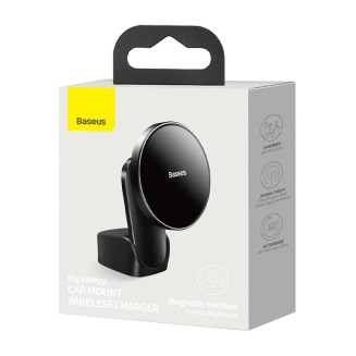 Uchwyt samochodowy BASEUS Big Energy Qi 15W do iPhone 12/13 (czarny) - 7