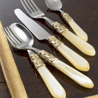 Komplet do serwowania sałaty Casa Bugatti Aladdin Ivory/Gold - 2