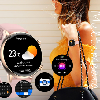 Smartwatch Damski RUBICON RNCF09 Rose Gold/Pink SMARUB234 - 8