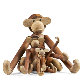 Figurka drewniana Kay Bojesen Małpka teak i dąb large - 7