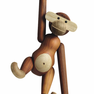 Figurka drewniana Kay Bojesen Małpka teak i dąb large - 4