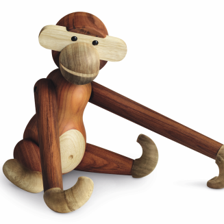 Figurka drewniana Kay Bojesen Małpka teak i dąb large - 3