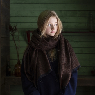 Szal z wełny merino Lapuan Kankurit Koli black-blue 60x220 cm - 3