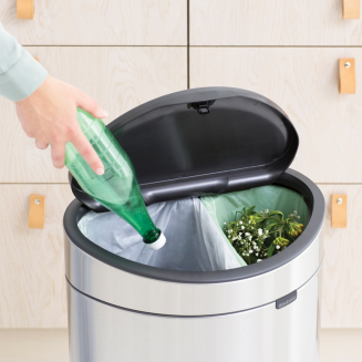  Touch Bin 23+10l, brushed steel - 4