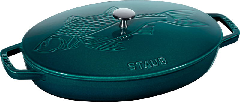 Staub oval cast iron fish roaster - 2.8 ltr, Marine
