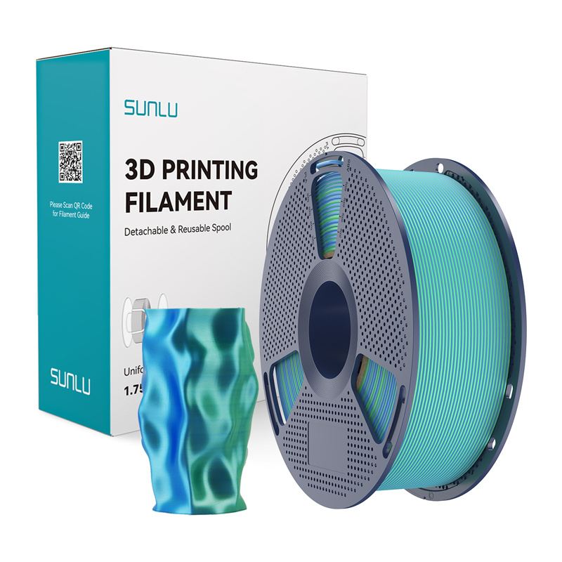  Filament SUNLU PLA+ Silk Dual Color 1.75mm 1kg (blue-green)
