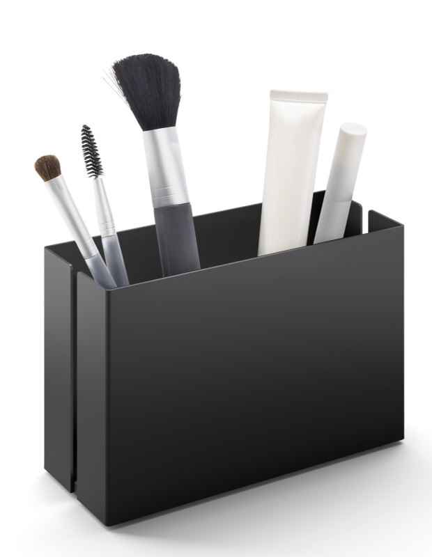  Zack Potes Bathroom Container Black 9x6x15 cm