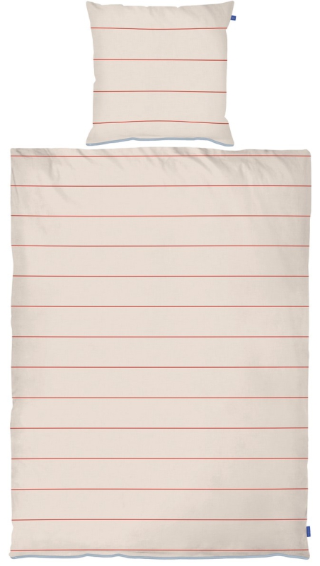 Pościel Mette Ditmer ALIGN Bright Red & Sand 140×200 cm
