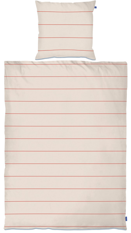 Pościel Mette Ditmer ALIGN Bright Red & Sand 140×200 cm