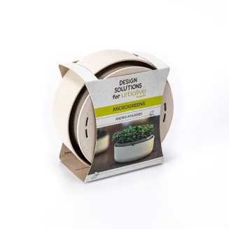 Kiełkownica Urbalive Microgreens beżowy 16 cm - 2