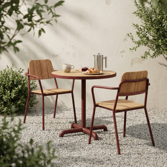Stolik ogrodowy SACKit Kirra Café Table Chestnut ∅70 cm - 2