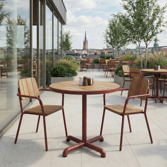 Stolik ogrodowy SACKit Kirra Café Table Chestnut ∅70 cm - 3