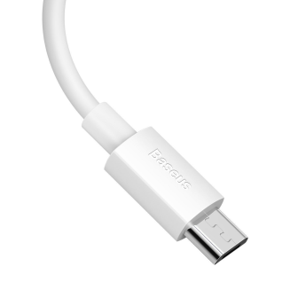 Kabel BASEUS Simple Wisdom USB-A-micro USB 1.5m 2szt. (biały) - 7