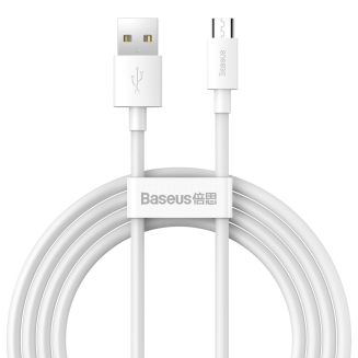Kabel BASEUS Simple Wisdom USB-A-micro USB 1.5m 2szt. (biały) - 2