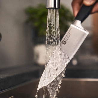 Zestaw 5 noży + nożyce w bloku samoostrzącym Zwilling All * Star Black&Silver - 8