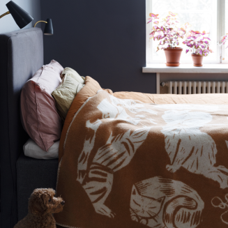 Koc Lapuan Kankurit KISSANPAIVAT cognac-white 130x180 cm - 3