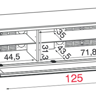 Stolik RTV Munari Mo&Ma 125x50x42 cm 3 kolory - 5