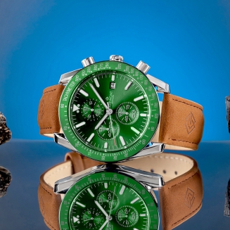 Zegarek Męski Giewont Chronograph Sapphire Brązowo Zielony GW8720-A3 - 5
