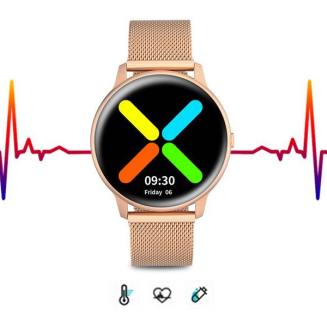 Damski SMARTWATCH G.Rossi SW015-4 Różowe złoto - 10