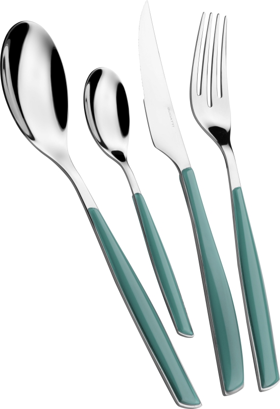 Zestaw sztućców obiadowych Casa Bugatti Glamour Caladon Green 24 szt.