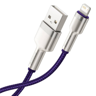 Kabel USB do Lightning Baseus Cafule, 2.4A, 1m (fioletowy) - 4