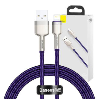 Kabel USB do Lightning Baseus Cafule, 2.4A, 1m (fioletowy) - 7
