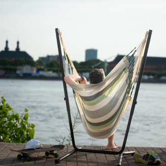 Fotel hamakowy ze stojakiem La Siesta Fiji Outdoor Cedar Comfort - 6