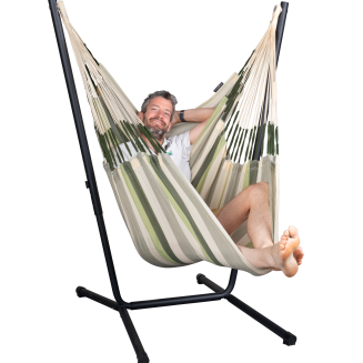 Fotel hamakowy ze stojakiem La Siesta Fiji Outdoor Cedar Comfort - 2