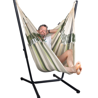 Fotel hamakowy ze stojakiem La Siesta Fiji Outdoor Cedar Comfort - 2