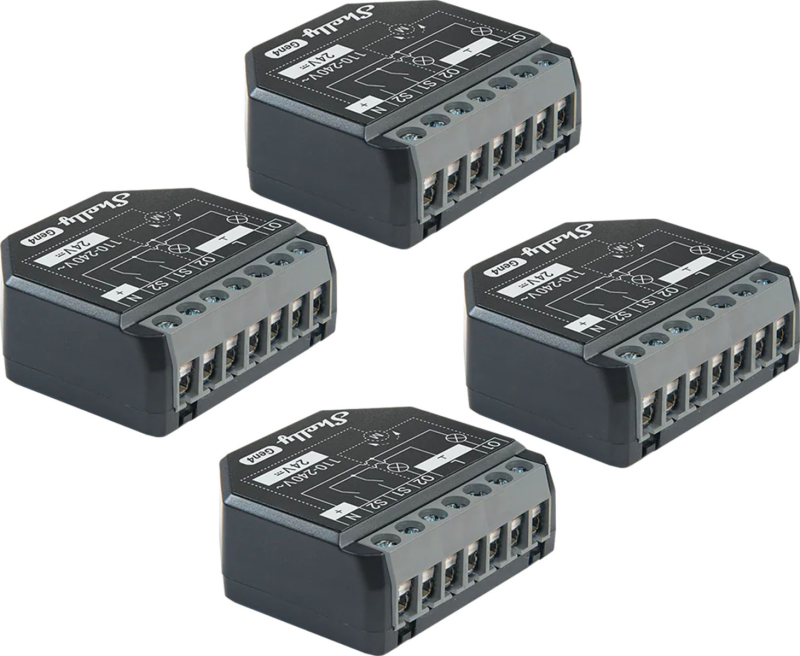  SHELLY 2PM Gen4 Zigbee Matter Relay Set of 4