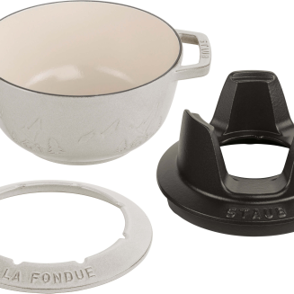 Zestaw do fondue Staub - 20 cm, Biała trufla - 8
