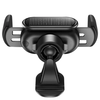 Uchwyt samochodowy elektryczny Baseus Steel Cannon Pro z ładowarką solarną (czarny) - 6