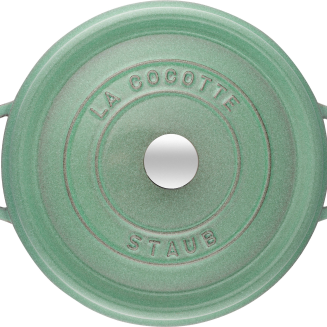 Garnek żeliwny okrągły Staub - 6.7 ltr, Miętowy - 3