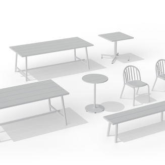 Stół ogrodowy Fatboy Fred's Table Medium Light Grey 170x90x76 cm - 12