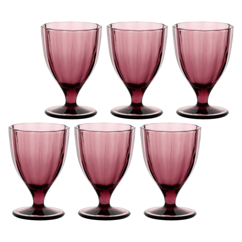  Set of 6 Rose&Tulipani Amami Purple glasses, 300 ml
