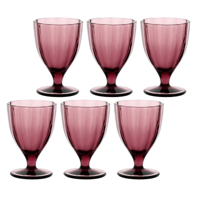  Set of 6 Rose&Tulipani Amami Purple glasses, 300 ml