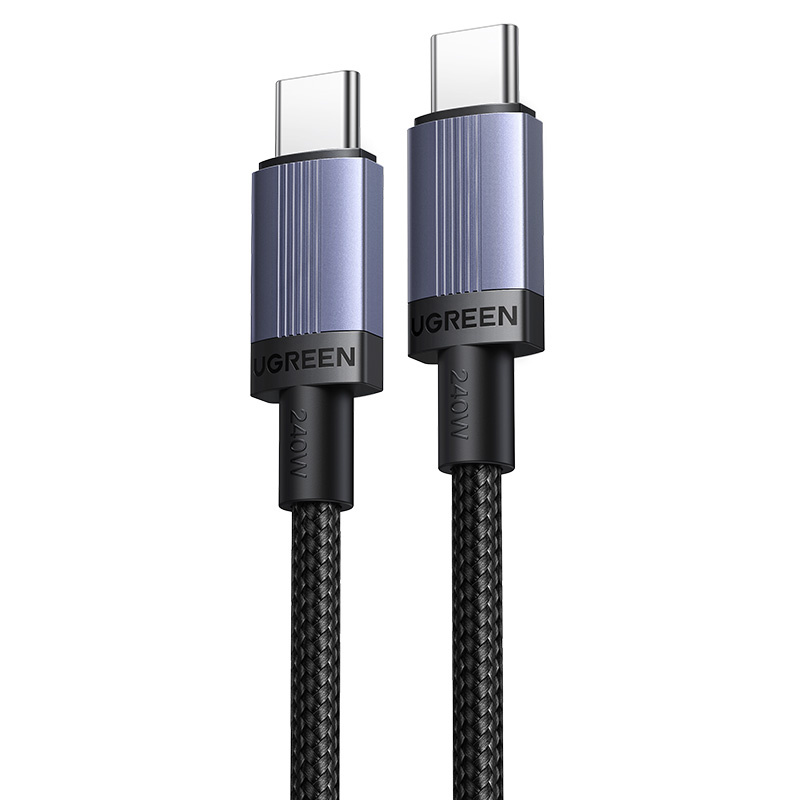 Kabel USB-C do USB-C Ugreen L532, Power Delivery (PD) 240W, 480Mbps, 0.5m (szary)