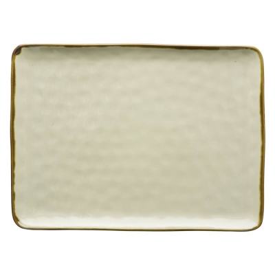  Rose&Tulipani | Concerto Avorio rectangular plate - Ivory, 36 x 26.5 cm