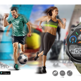 Smartwatch Gravity GT21-7 + Czarny Pasek Silikonowy - 18