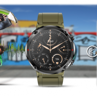Smartwatch Gravity GT21-7 + Czarny Pasek Silikonowy - 19