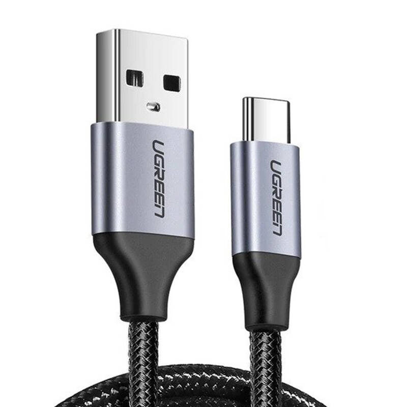  UGREEN US288 USB-A-USB-C cable 0.25m angled (black)