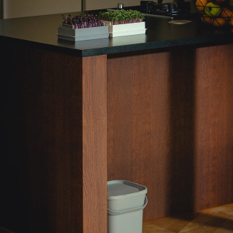 PLASTIA Kosz na bioodpady z wkładem 6 ltr jasnoszary - 4