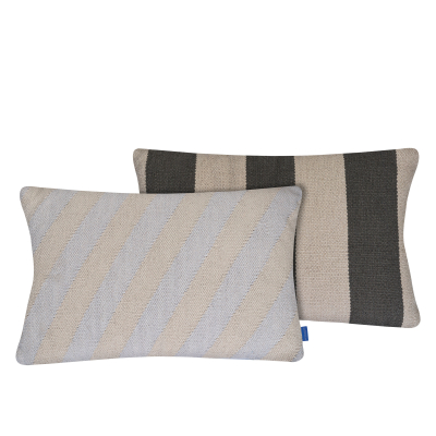Poszewka na poduszkę Mette Ditmer ACROSS Grey & Sand 40×60 cm