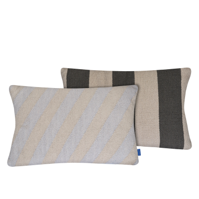 Poszewka na poduszkę Mette Ditmer ACROSS Grey & Sand 40×60 cm