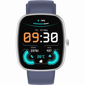 Smartwatch Męski GRAVITY GT18-6 Czarny Pasek Silikonowy + Granatowy Pasek - 3