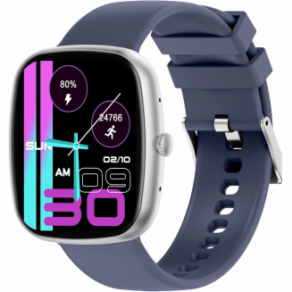 Smartwatch Męski GRAVITY GT18-6 Czarny Pasek Silikonowy + Granatowy Pasek - 5