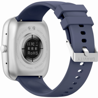 Smartwatch Męski GRAVITY GT18-6 Czarny Pasek Silikonowy + Granatowy Pasek - 9