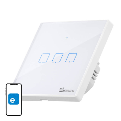 SONOFF TX T2 Wi-Fi+RF 433 3-channel touch switch